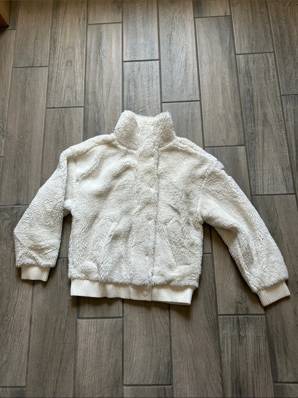 ALO Yoga Ivory Sherpa Zip Jacket